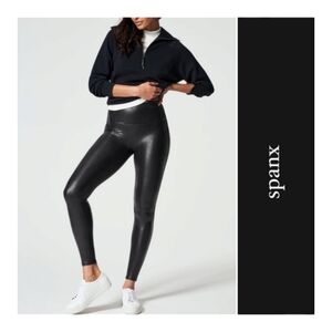 Faux Leather Spanx Black, Women's Leggings